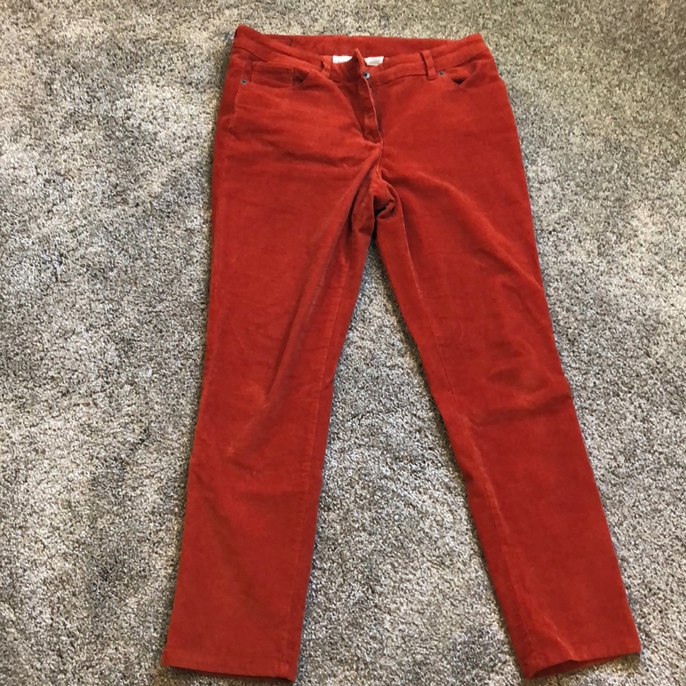 Women’s orange corduroy pants